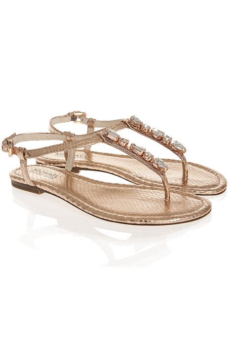 michael kors sandalen rosa gold|Women's Rose Gold Designer Sandals .